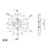 Reťazové koliečko SUPERSPROX CST-425:14 14T, 428