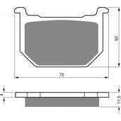 Brzdové obloženie GOLDFREN 075 AD  OFF-ROAD FRONT
