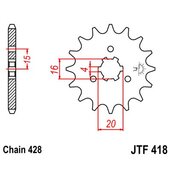 Reťazové koliečko JT JTF 418-14 14T, 428