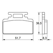 Brzdové obloženie ACCOSSATO AGPA168 OR