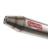 Slip-on exhaust GPR DEEPTONE ATV.11.DEATV Brushed Stainless steel including removable db killer and link pipe