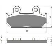 Brzdové obloženie GOLDFREN 025 AD  STREET