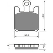 Brzdové obloženie GOLDFREN 200 AD (1 sada =4  ks)