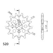 Reťazové koliečko SUPERSPROX CST-422:12 12T, 520