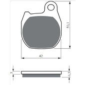 Brzdové obloženie GOLDFREN 422 AD  OFF-ROAD FRONT