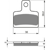 Brzdové obloženie GOLDFREN 199 S33 OFF-ROAD Zadná