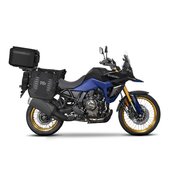 Kompletná sada bočných adventure vakov SHAD TERRA TR40 a hliníkového 55 L vrchného kufru ,vrátane montážnej sady SHAD SUZUKI V-STROM 800 DE