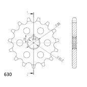 Reťazové koliečko SUPERSPROX CST-518:15 15T, 630