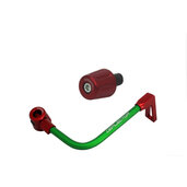 Lever guard ACCOSSATO with green hose and joint right, aluminium