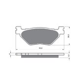 Brzdové obloženie GOLDFREN 165 S33 STREET Zadná