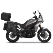 Kompletná sada sedlových brašní SHAD TERRA TR40 adventure a hliníkového kufra SHAD TERRA BLACK 55L, vrátane montážnej sady SHAD Moto Morini X-Cape 649