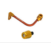 Lever guard ACCOSSATO with orange hose and joint left, aluminium