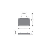 Brzdové obloženie GOLDFREN 239 GP6 (1 sada =4  ks)