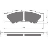 Brzdové obloženie GOLDFREN 433 S33 OFF-ROAD Zadná