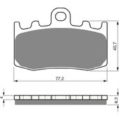Brzdové obloženie GOLDFREN 196 S3