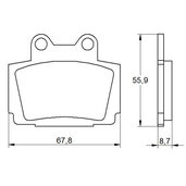 Brzdové obloženie ACCOSSATO AGPA167 OR