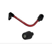 Lever guard ACCOSSATO with red hose and joint left, aluminium