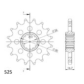 Reťazové koliečko SUPERSPROX CST-1370:14 14T, 525