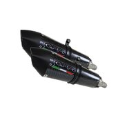 Dual slip-on exhaust GPR GPE ANN. K.80.GPAN.PO Carbon look including removable db killers and link pipes