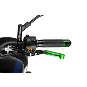 Páčka spojky bez adaptéra PUIG 3.0 24VNO výsuvné skladacie zelená/zlatá