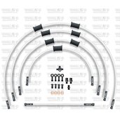 ŠTANDART -predok -sada Venhill POWERHOSEPLUS KAW-7004FB-WT (5 hadíc v sade) biele hadice,  čierne koncovky