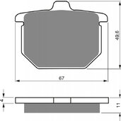 Brzdové obloženie GOLDFREN 080 S3