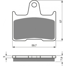 Brzdové obloženie GOLDFREN 148 S33 STREET Zadná