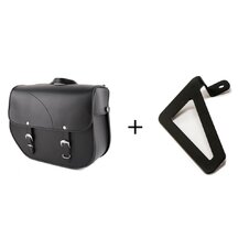 Kožená sedlová brašňa CUSTOMACCES SANT LOUIS APS004N čierna správne, s univerzálnou podporou