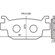 Brzdové obloženie RMS 225102560 organické
