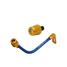 Lever guard ACCOSSATO with blue hose and joint right, aluminium