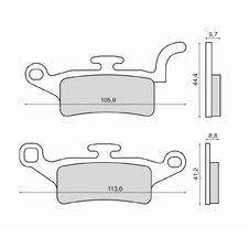 Brzdové obloženie RMS 225103250 organické