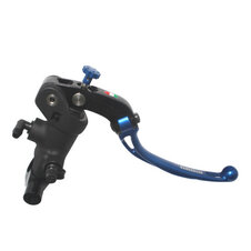 Radial brake master cylinder ACCOSSATO 19 x 19 with folding lever,blue
