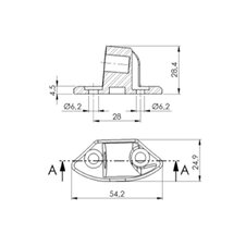 Zrkadlový adaptér PUIG 9640N čierna na kapotáž