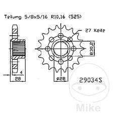 Reťazové koliečko JMT 29034S