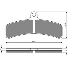 Brzdové obloženie GOLDFREN 130 S3