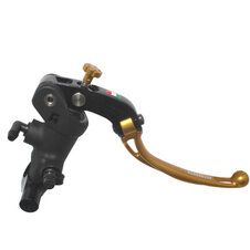 Radial brake master cylinder ACCOSSATO 19 x 18 with folding lever,gold