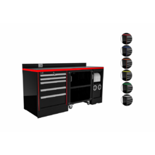 Pracovný stôl LV8 EQS20-02.W čierna a biela