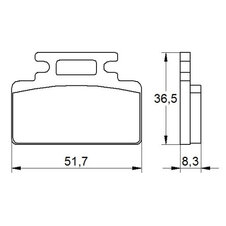 Brzdové obloženie ACCOSSATO AGPA168 OR