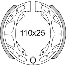 Brzdové čeľuste RMS 225120091 zadná