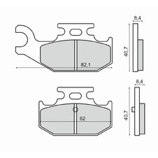 Brzdové obloženie RMS 225103180 organické