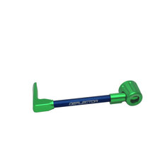 Lever guard ACCOSSATO with blue hose and joint left, aluminium