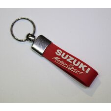 SUZUKI klúčenka - guma / červená
