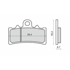 Brzdové obloženie RMS 225103310 organické