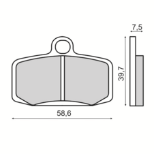 Brzdové obloženie RMS 225103543 predné
