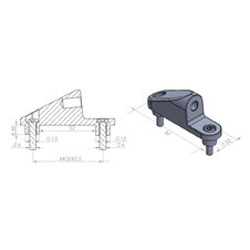 Zrkadlový adaptér PUIG ADAPTER WITHOUT SIDE FOR FAIRING C600S 12'-13' 9575N čierna na kapotáž