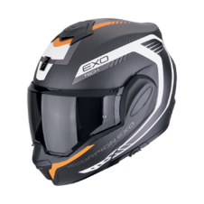 Scorpion prilba EXO-TECH EVO CARBON - Cosy / Matt Black-Orange