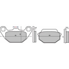 Brzdové obloženie RMS 225102710 organické