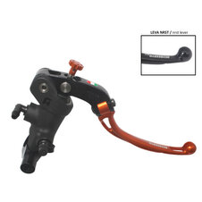 Radial brake master cylinder ACCOSSATO 19 x 20 with folding lever,orange