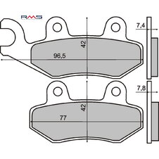 Brzdové obloženie RMS 225101420 organické