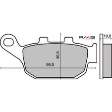 Brzdové obloženie RMS 225102610 organické